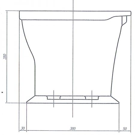 Унитаз "ДАЧНЫЙ" без сиденья (ЛЗСФ)