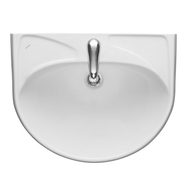 Умывальник "Вест-57" с переливом, без комплекта, 1 отверстие, белый