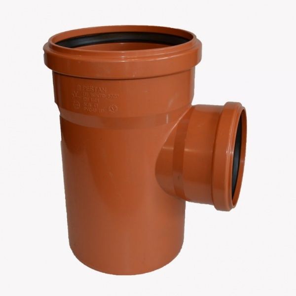 Тройник РР канализационный 250х110 (90") (оранж.)