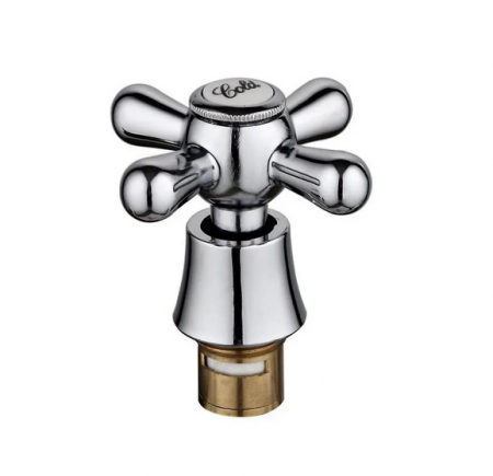 Кран букса с маховиком 1/2 керамика, крест металл (ПАРА)