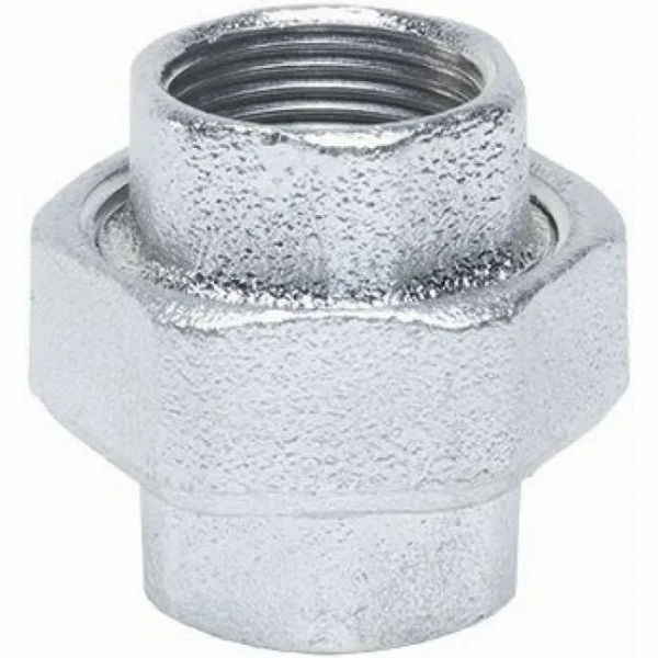 Соединитель ВН/ВН прямой с накидной гайкой Ду 25 (оцинкованный)