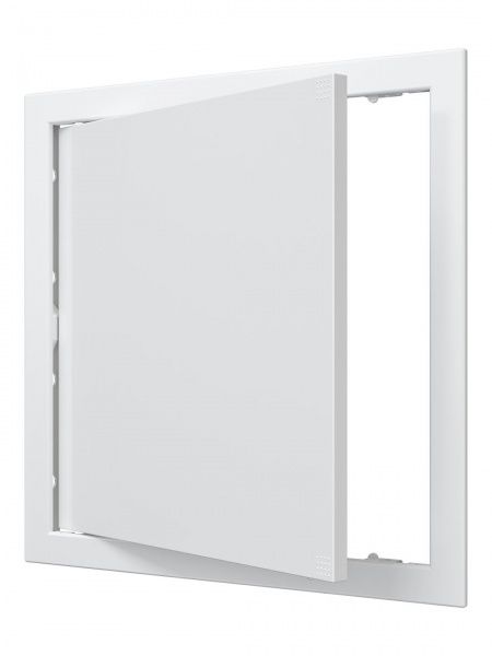Дверца пластиковая АБС 368х368 (346х346) белая с фланцем