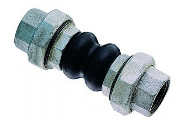 Компенсатор (виброкомпенсатор) муфтовый Ду 20 (резиновая вставка) Ру 16