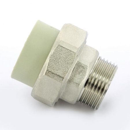 Муфта PPRC комбинированная разъемная (американка) НР 63х2"   (серый)