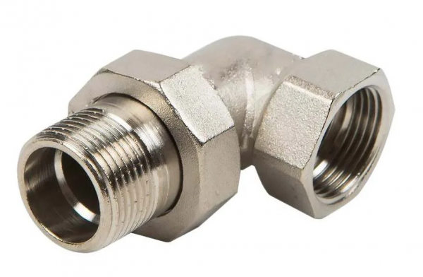Соединитель угловой с накидной гайкой Ду 50 (ник.)