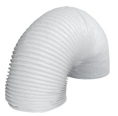 Канал армированный круглый гофрированный 102мм х 3м. ПВХ белый ERA