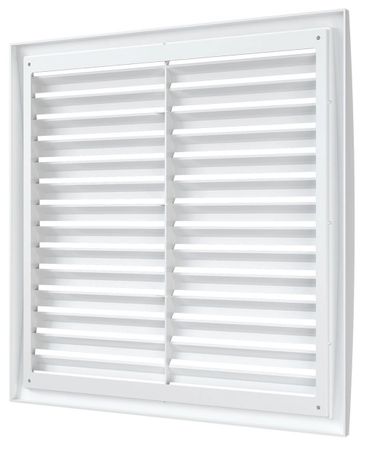 Решетка пластиковая 400х400, белая, разъёмная