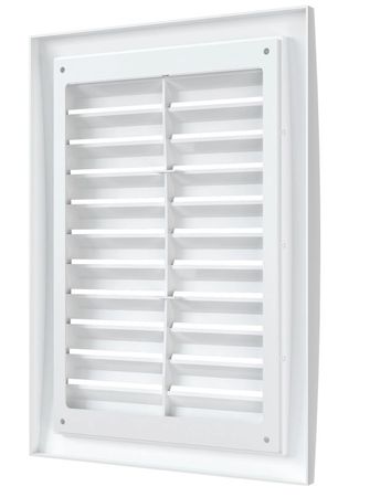 Решетка пластиковая 180х250, белая, разъёмная