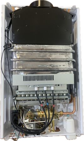 Водонагреватель газовый Hubert ECO АПГВ 20Q (Турбо, 10л/мин, 20кВт, труба в комплекте)