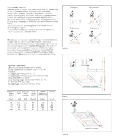 Регулировочный монтажный короб TCB-C/RTL 01 с ограничителем температуры обратного потока