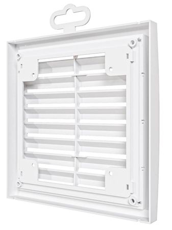 Решетка пластиковая 150х150, белая, разъёмная