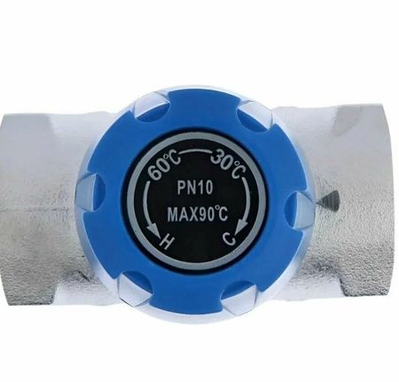 Клапан термостатический смесительный ZEISSLER ВР 1/2" (для систем ГВС и отопления, Трег=35-60 оС )