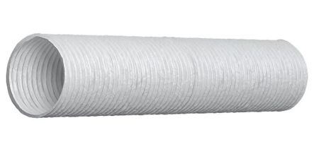 Канал армированный круглый гофрированный 102мм х 3м. ПВХ белый ERA
