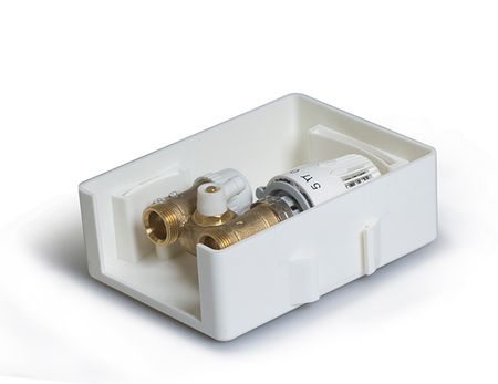 Регулировочный монтажный короб TCB-C/RTL 01 с ограничителем температуры обратного потока