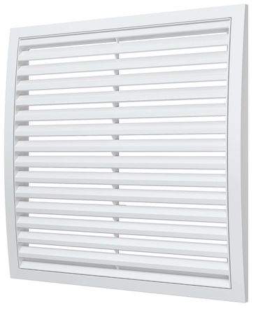 Решетка пластиковая 400х400, белая, разъёмная