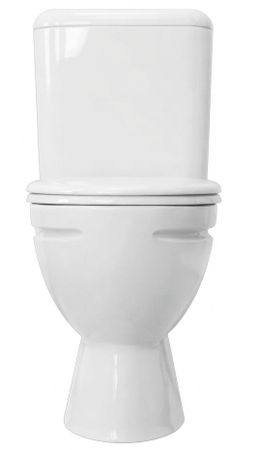 Унитаз "Стандарт (эконом)", белый, 1 кн. арм., косой выпуск, нижн. подв., сид. полипр.