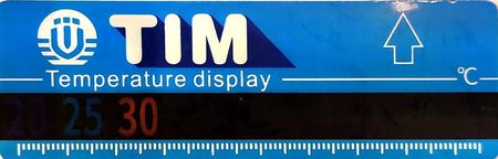 Термометр-полоска на коллекторах обратки (синяя)