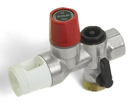 Группа безопасности водонагревателя ZEISSLER (7 Bar, 3/4"), с шаровым краном