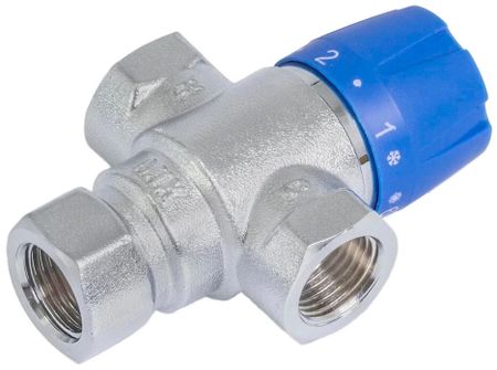 Клапан термостатический смесительный ZEISSLER ВР 1/2" (для систем ГВС и отопления, Трег=35-60 оС )