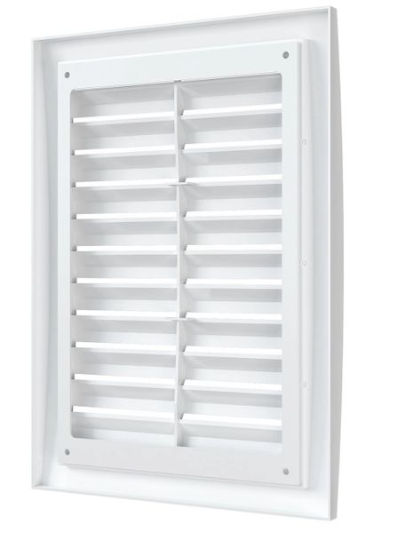 Решетка пластиковая 180х250, белая, разъёмная