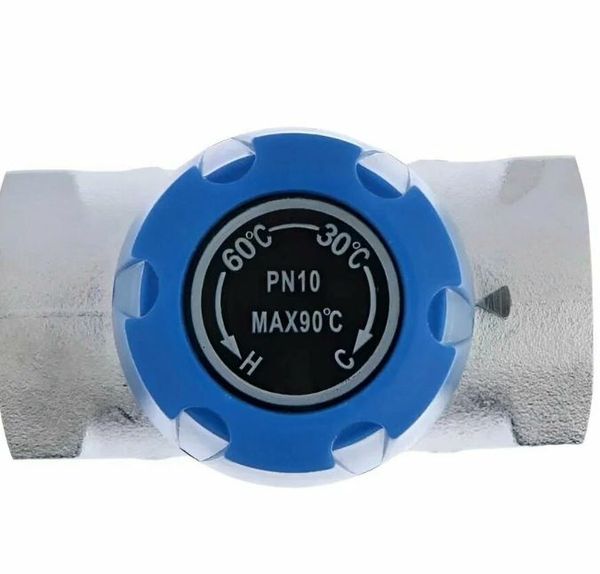 Клапан термостатический смесительный ZEISSLER ВР 1/2" (для систем ГВС и отопления, Трег=35-60 оС )