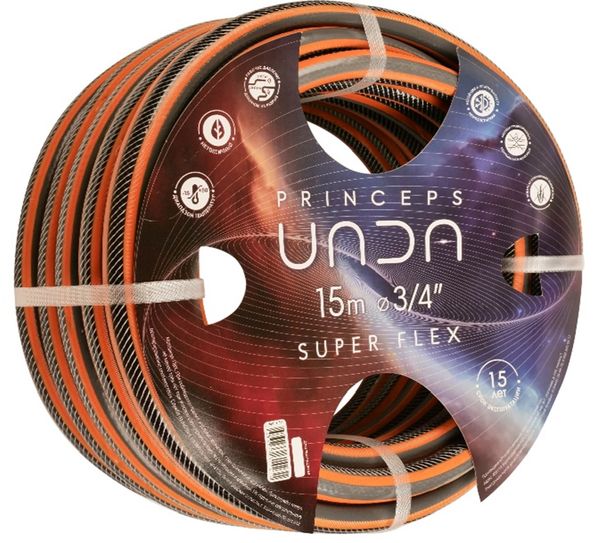 Шланг поливочный 1/2" (12мм) ПВХ UNDA SuperFlex, армированный, 4 слойный, коричневый (30м)