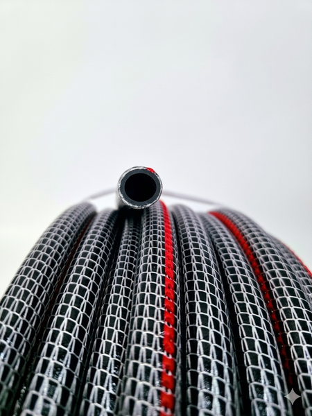 Шланг поливочный 1/2" (12мм) ПВХ PREMIUM Plus, армированный, 3 слойный, черного цвета (25м)