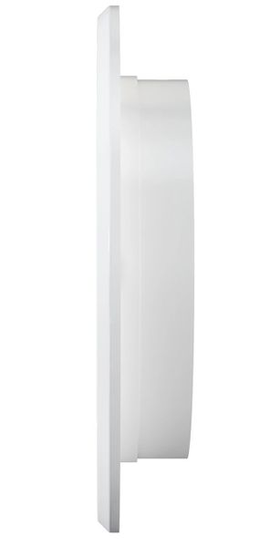 Решетка пластиковая D-100/136 круглая,  белая с фланцем