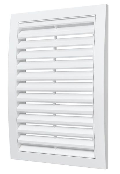 Решетка пластиковая 180х250, белая, разъёмная