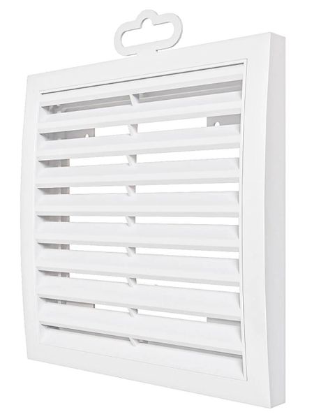 Решетка пластиковая 150х150, белая, разъёмная