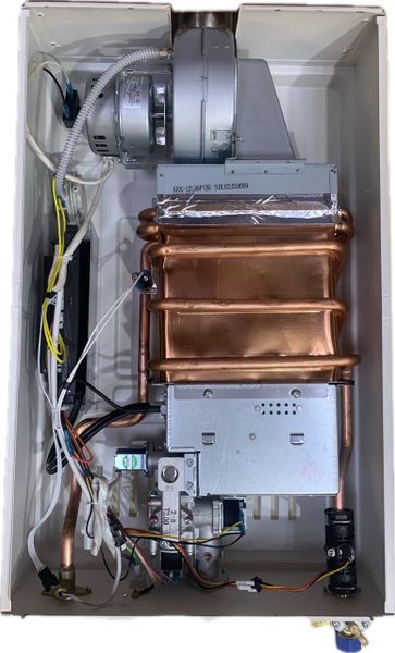 Водонагреватель газовый Hubert ECO AGW T20 (Турбо, 10л/мин, 20кВт, труба в комплекте)