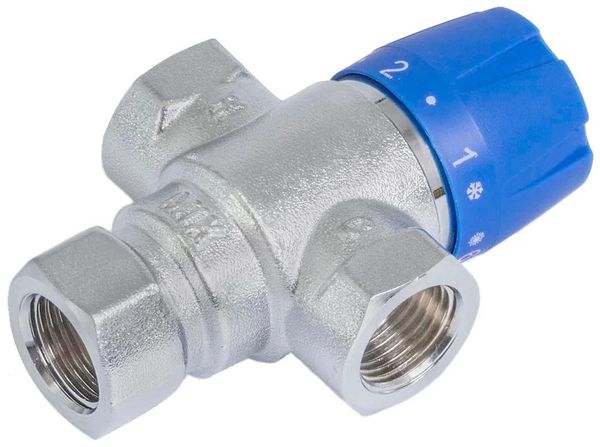 Клапан термостатический смесительный ZEISSLER ВР 1/2" (для систем ГВС и отопления, Трег=35-60 оС )