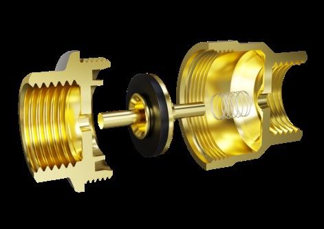 Клапан латунный пруж. муфтовый Ду 15 Ру40 (ЛАТУННЫЙ ЗАТВОР), никелированный, LD