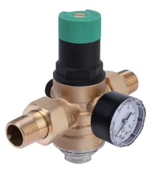 Регулятор давления ZEISSLER, Ду 20 с манометром (1,5-6Вar) (пласт. колба)