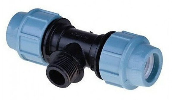 Тройник переходной НР 32х3/4", Р-16 (ПНД, Компрессия)