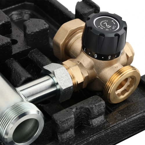 Насосная группа быстрого монтажа 1", с трехходовым термостатическим клапаном, без насоса в тепл/изол