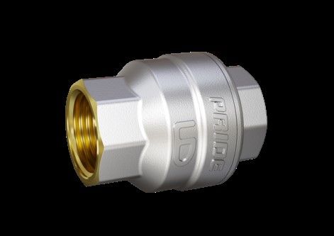 Клапан латунный пруж. муфтовый Ду 15 Ру40 (ЛАТУННЫЙ ЗАТВОР), никелированный, LD