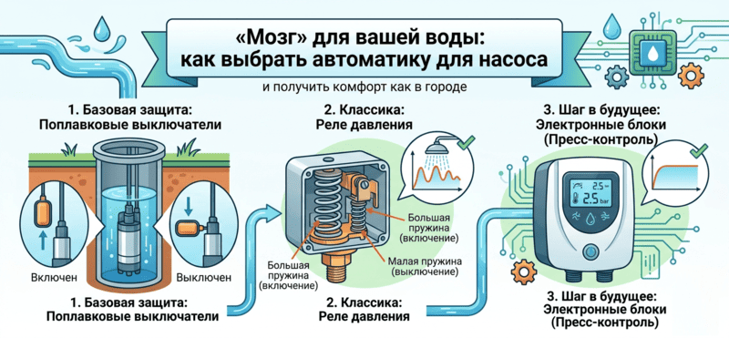 «Мозг» для вашей воды: как выбрать автоматику для насоса и получить комфорт как в городе