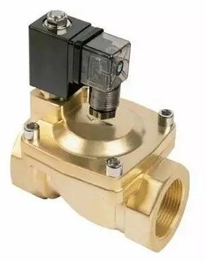 Клапан электромагнитный (соленоидный) TIM Ду 15 "НЗ", NBR, 220В, латунный