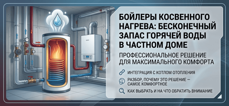 Бойлеры косвенного нагрева: как получить бесконечный запас горячей воды в частном доме
