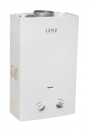 Водонагреватель газовый проточный Lenz Technic White (20 кВт, 10 л./мин.)