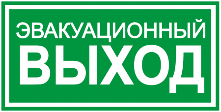 Е23, Знак на пленке "Эвакуационный выход" (300х150)