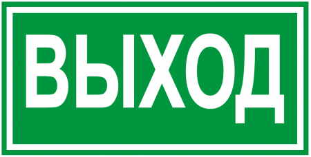 Е22, Знак на пленке "Выход" (200х100)