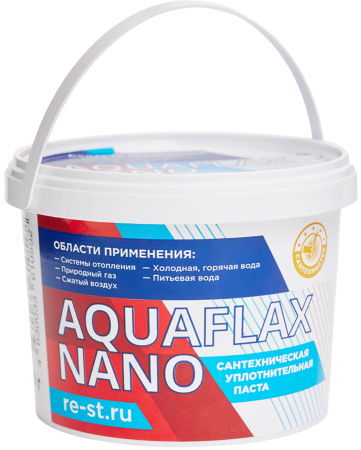 Паста уплотнительная AQUAFLAX NANO (банка 400г) газ,вода, отопление