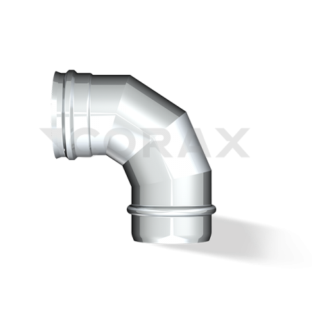 Отвод дымохода нерж. Ф 110 мм. 90° (430/0,5 мм.)