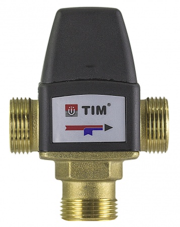 Клапан термостатический смесительный TIM НР 1" (Трег=35-60 оС, KVS 1.6)