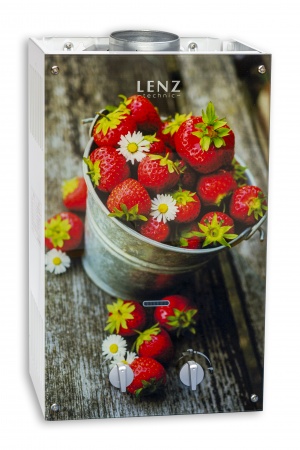 Водонагреватель газовый проточный Lenz Technic 10L  BERRY (20 кВт, 10 л./мин.)